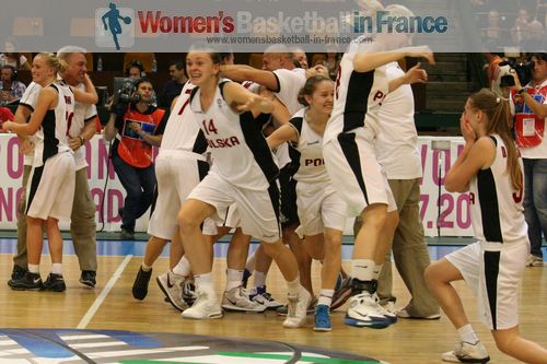 Poland celebrate bronze 2011  © womensbasketball-in-france.com  