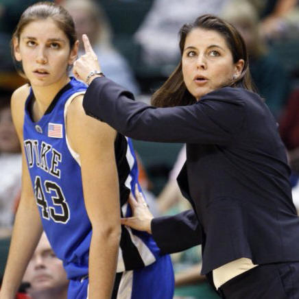  Allison Vernerey and Coach P  © Jon Gardiner, Duke Photography 