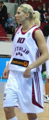 Anete Jekabsone-Zogota in Riga Latvia for EuroBasket WOmen 2009 ©womensbasketball-in-france