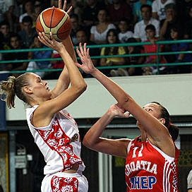 Anna Shchetina and Andrijana Cvitkovic © FIBA Europe