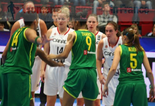  Brazil against Canada at the FIBA  World Championship Women   © womensbasketball-in-france.com  