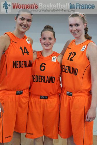 Chatilla van Grinsven, Tessel van Dongen and Maxime Essenstam © womensbasketball-in-france.com  