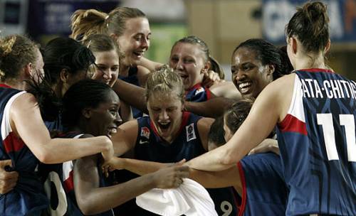  France Celebrate qualifying for final © Wojciech Fiourski- FIBA Europe