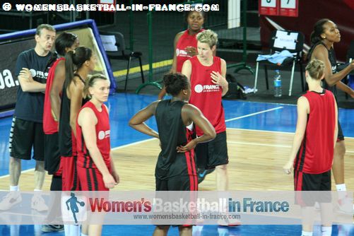 2012 FIBA Olympic Qualifying Tournament for Women: French players in training ©  womensbasketball-in-france.com 