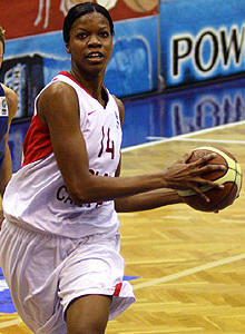 Janell Burse Burse drives Wisla Can-Pack