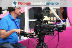 LFB TV camara man in action at the 2013 Open LFB in Paris