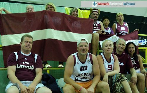 Latvian Fans looking on at the 2013 U20 European Championships in Albena
