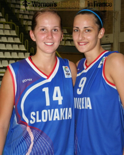  	Maria Felixova and Klaudia Lukacovicová from Slovak Republic U20 in Macedonia © womensbasketball-in-france.com