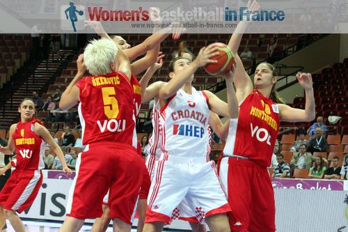  Mirna Mazic vs Montenegro defense at EuroBasket Women 2011 © womensbasketball-in-france.com  
