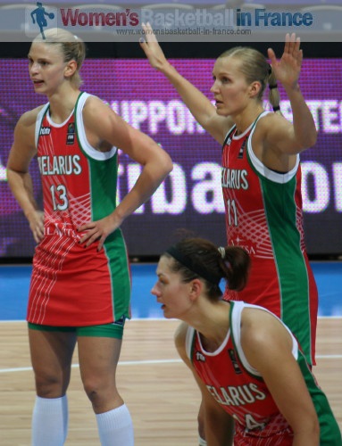  Nataliya Trafimava,Yelena Leuchanka and Tatyana Troina © womensbasketball-in-france.com  
