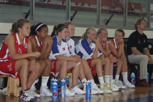  Norway players looking on from the bench  © WomensBasketball-in-france.com