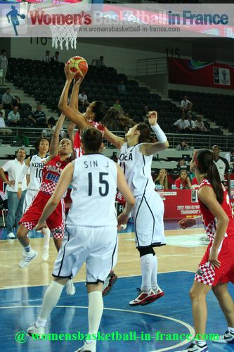 Marija Vrsaljko challenged under the basket
