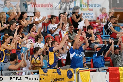  Romanian Supporters at the  U18 European Championship © FIBA Europe / Viktor Rébay    
