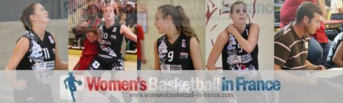 Anda Nedovic, Aurélie Carmona, Hélèna Akmouche, Maïwenn Catrix and Stéphane Lalart ©  womensbasketball-in-france.com 