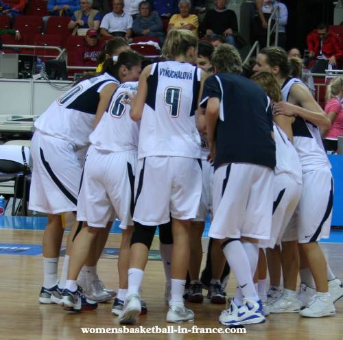The Slovak Republic on a high after beating Latvia © womensbasketball-in-france.com