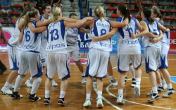 Slovenia U18 celebrating after beating Greece