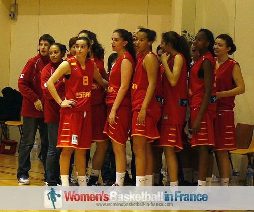 Spain U16 players in the looking on in Poinçonnent