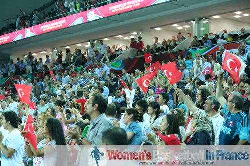 Turkish fans at FIBA 2012 Olympic Qualifying Tournament for Women ©  womensbasketball-in-france.com 