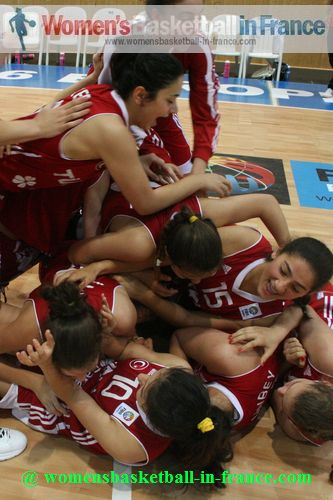 Turkish players celebrating