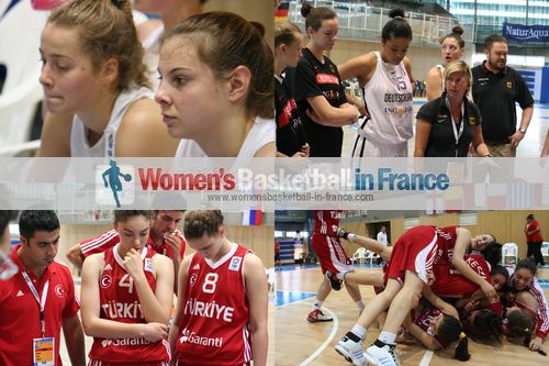  German and Turkish U16 players in Miskolc at the 2012 FIBA Europe U16 European Championship © womensbasketball-in-france.com  