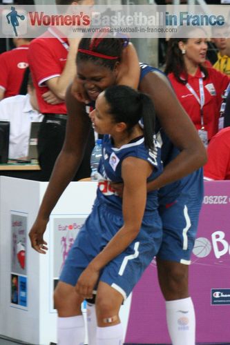 Isabelle Yacoubou-Dehoui and Edwige Lawson-Wade celebrating