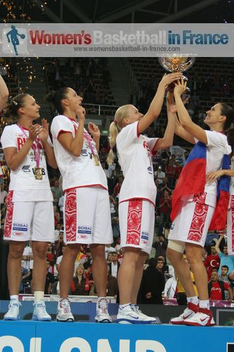 Lifting 2011 EuroBasket women's trophy