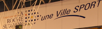 The banner at Roche Vendée basketball club