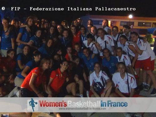  Players together at the 2011 U16 Division A opening ceremony   &copy; FIP - Federazione Italiana Pallacanestro   