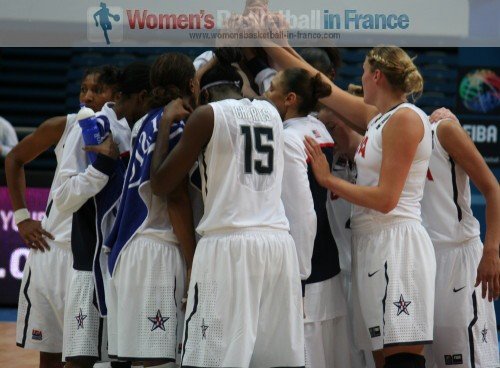  USA after beating France at the 2010 World Championship women © womensbasketball-in-france.com