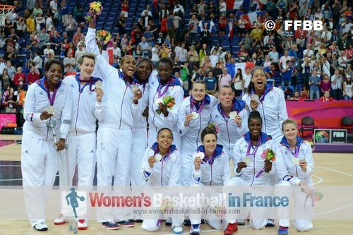 Isabelle Yacoubou-Dehoui, Nwal-Endéné Miyem, Clémence Beikes, Sandrine Gruda, Edwige Lawson-Wade, Céline Dumerc, Florence Lepron, Emilie Gomis, Marion Laborde, Elodie Godin, Emméline Ndongue, Jennifer Digbeu ©  FFBB