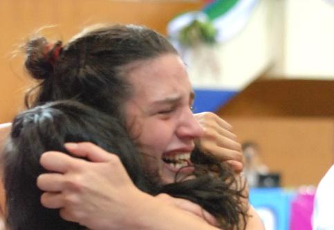 Natacha Perzes after eliminating Australia © FIBA