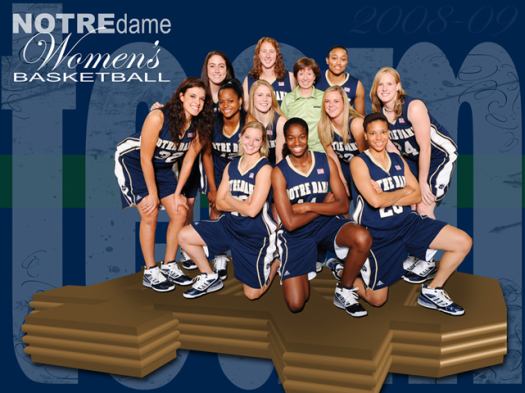  Notre Dame 2008-2009 team wallpaper &copy; University of Notre Dame - The Official Athlectic site