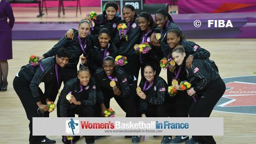 Seimone Augustus,Sue Bird, Swin Cash, Tamika Catchings, Tina Charles, Sylvia Fowles, Sylvia Fowles, Angel McCoughtry, Maya Moore, Maya Moore, Diana Taurasi; Diana Taurasi ©  FIBA 