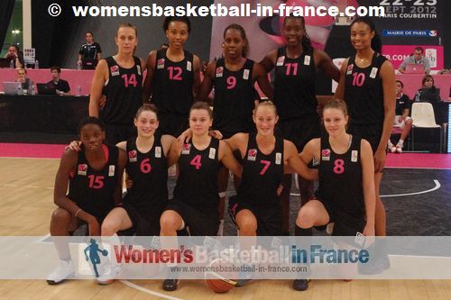 Toulouse Métropole team picture 2012-2013: 4 Inesa Visagaudaite, 6 Agathe Degorces, 7 Julie Legoupil, 9 Darline Nsoki, 10 Demetress Adams, 11 Maud Medenou, 12 Carrem Gay, 14 Adrijana Knezevic, 15 Lorraine Lokoka.